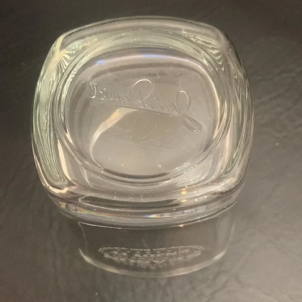 Jack Daniel’s 8 Ounce Rocks Cocktail Clear Glass White Etching Stamped Bottom